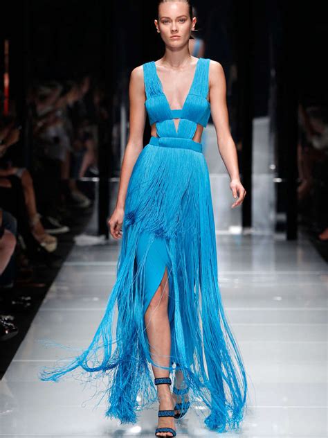 blue stripped versace dress|versace blue label.